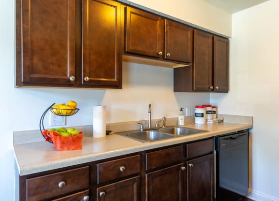 Stainless Steel Sink With Faucet at Hamilton Square Apartments, Westfield