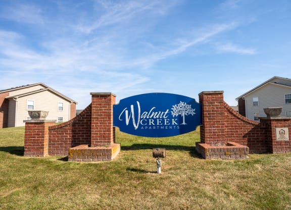 Elegant Entry Signage at Walnut Creek Apartments, Indiana, 46902
