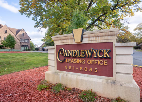 Property Signage at Candlewyck Apartments, Kalamazoo, Michigan