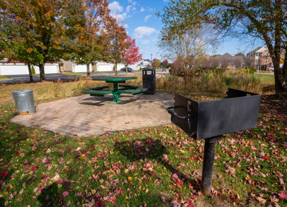 BBQ Area at Creekside at Meadowbrook Apartments in Lowell, IN