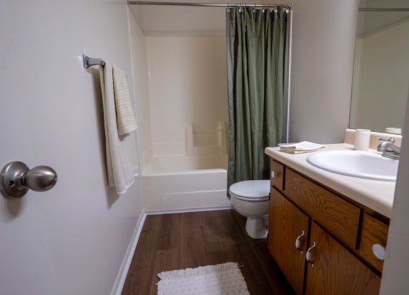 Modern Bathroom Fittings at Sandstone Court Apartments, Greenwood