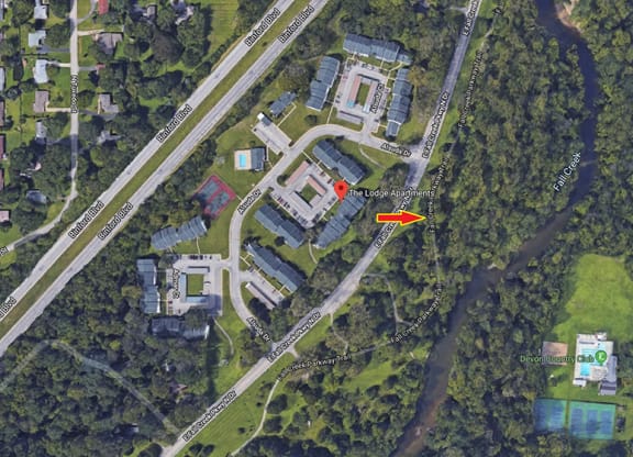 Beautiful Satellite View Of Property at The Lodge Apartments, Indianapolis, Indiana
