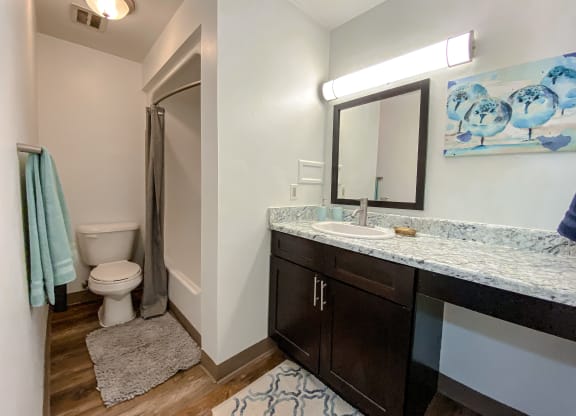 Spacious modern bathroom at Camelot East Apartments, Fairfield, OH