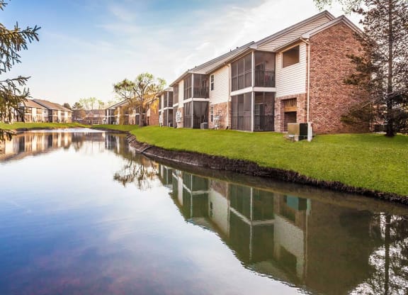Lake view apartments at Bexley Village, Greenwood