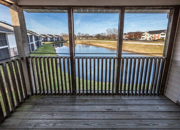 Balcony with lakeview at Bexley Village, Indiana, 46143