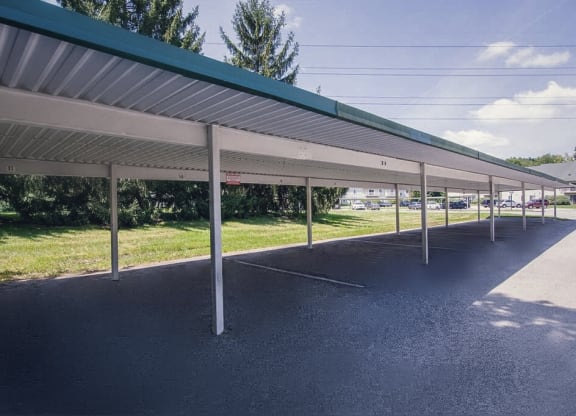 Huge Carports at The Lodge Apartments, Indianapolis