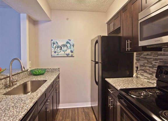 Modern spacious kitchen  at Camelot East Apartments, Fairfield, Ohio