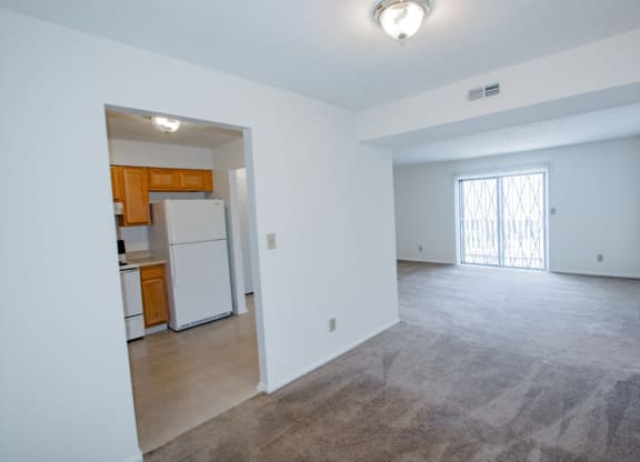 Living Room Come Kitchen View at Waterstone Place Apartments, Indiana, 46229