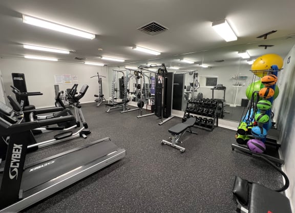 Fitness Center With Modern Equipment at Walnut Creek Apartments, Indiana