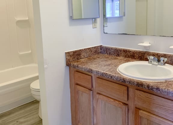 Bathroom at Waterstone Place Apartments in Indianapolis, IN 46229