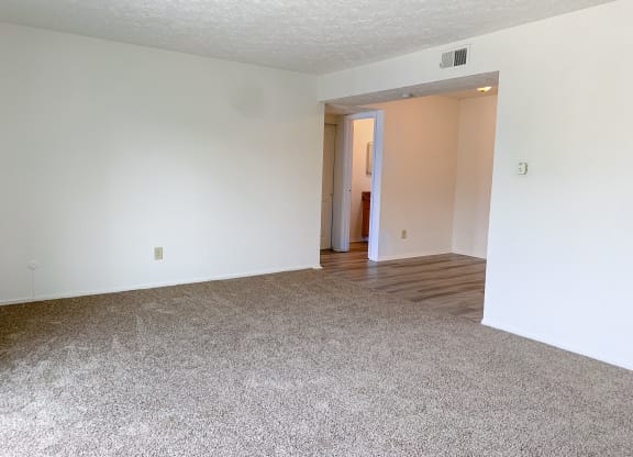 Spacious living room at Waterstone Place Apartments in Indianapolis, IN 46229