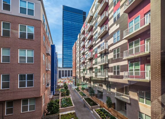 Building exterior at The Whit Apartments, Indianapolis, IN