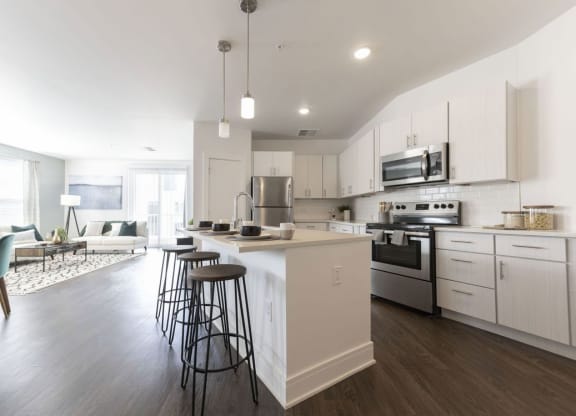 Kitchen and Dining Area at The Whit Apartments, Indiana, 46204