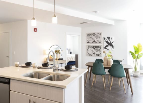 Kitchen at The Whit Apartments, Indiana
