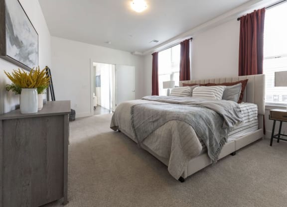 Bedroom at The Whit Apartments, Indianapolis, Indiana