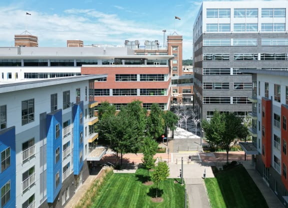 Aerial view of the property at Bakery Living in Pittsburgh, PA 15206