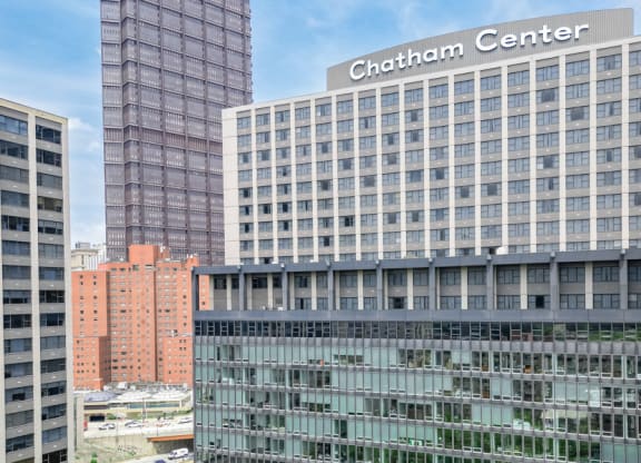 a view of the building at The Washington at Chatham, Pittsburgh, PA 15219