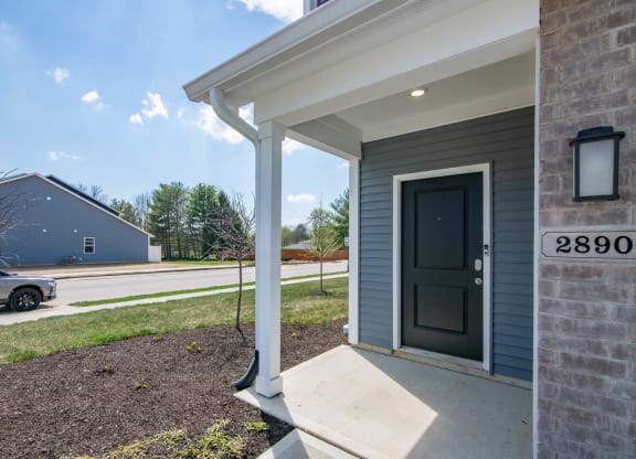 a field of colorful dots on the ground at Jackson Run Townhomes, Whitestown, IN 46075
