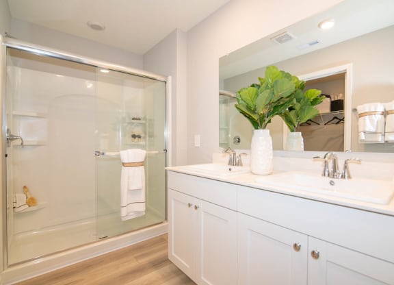 a room with a counter and a plant and a window at Jackson Run Townhomes, Whitestown