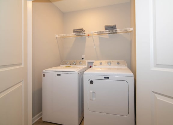 a room with a desk with two computers on it at Jackson Run Townhomes, Whitestown, IN 46075