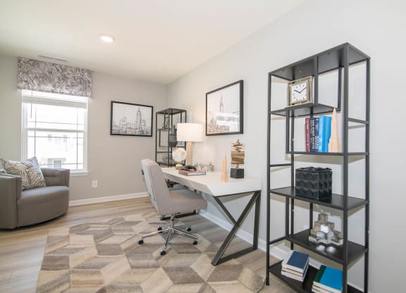 a bunch of different colored geometric shapes in a room at Jackson Run Townhomes, Whitestown