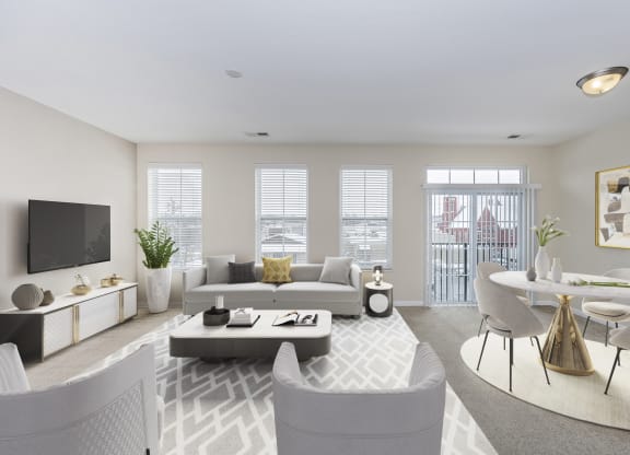 TV in living room at Monmouth Row Apartments, Newport