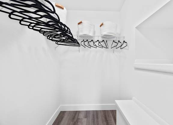 White closet at The Rand Apartments, Columbus, OH