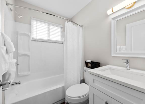 Bathroom with a toilet at The Rand Apartments, Columbus, 43227