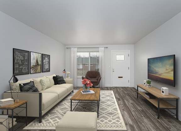 Fernview floor plan-one bedroom renovated ranch style