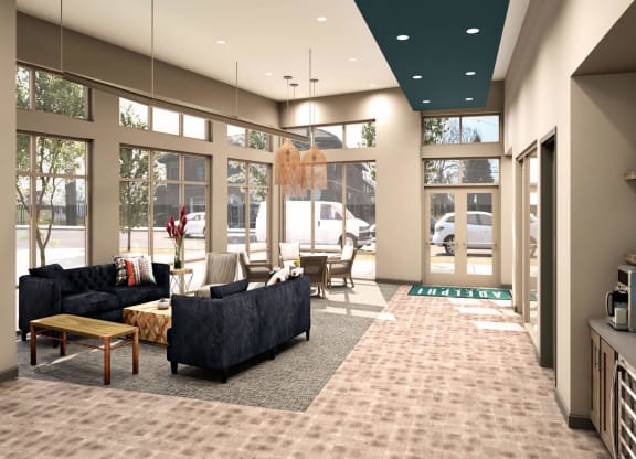 Large Lobby at Adelphi Quarter, Columbus, Ohio