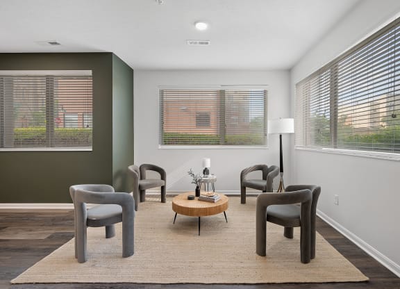 the enclave at homecoming terra vista living room at DeSales Flats Apartments*, Cincinnati, 45206
