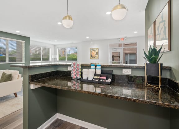 Clubhouse area at DeSales Flats Apartments*, Cincinnati, OH