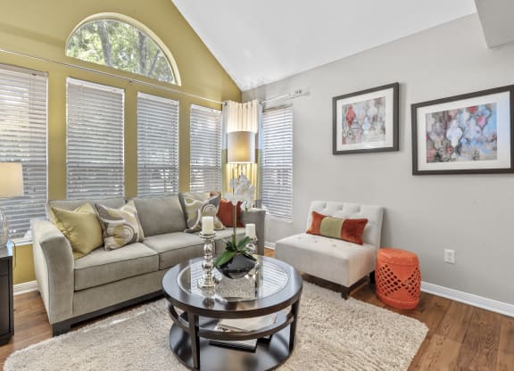 Bright Living Room at Regency Place, Raleigh, NC, 27606