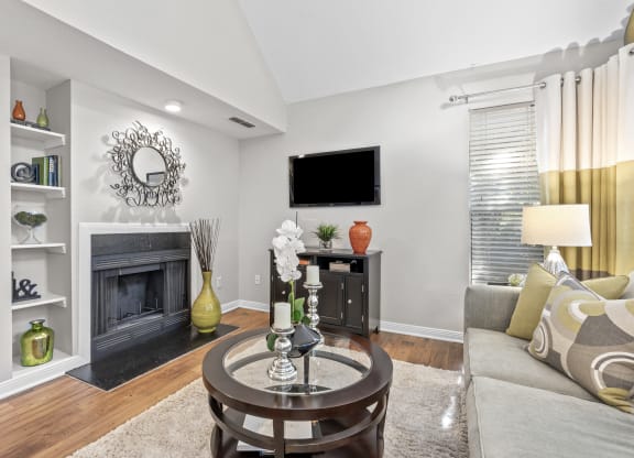Living Room With TV at Regency Place, Raleigh