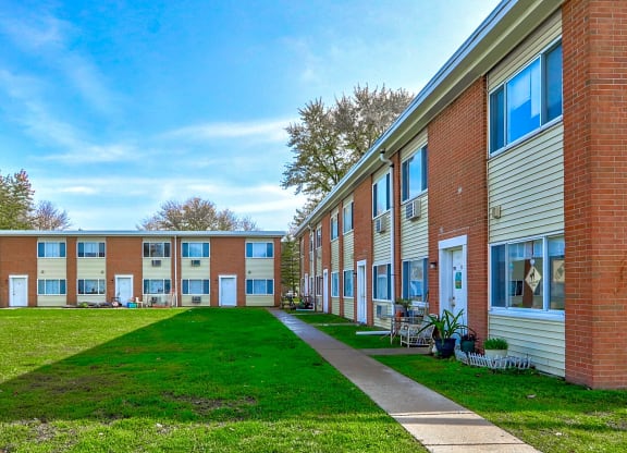 our apartments showcase a beautiful lawn