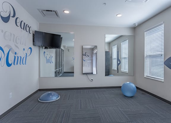 Interior of gym at DeSales Flats Apartments*, Cincinnati, 45206