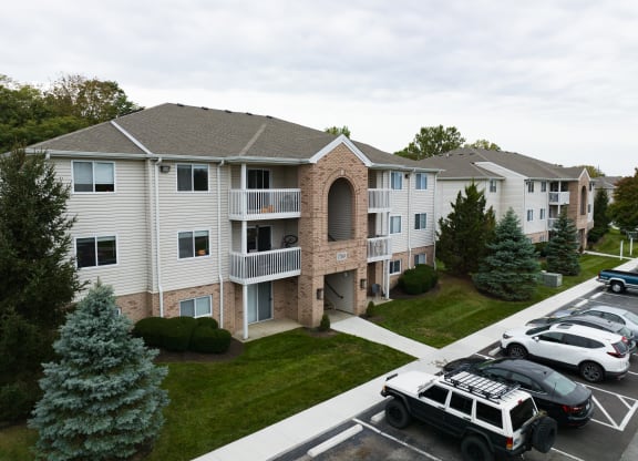 Aerial view of an apartments at Honey Creek, Indiana