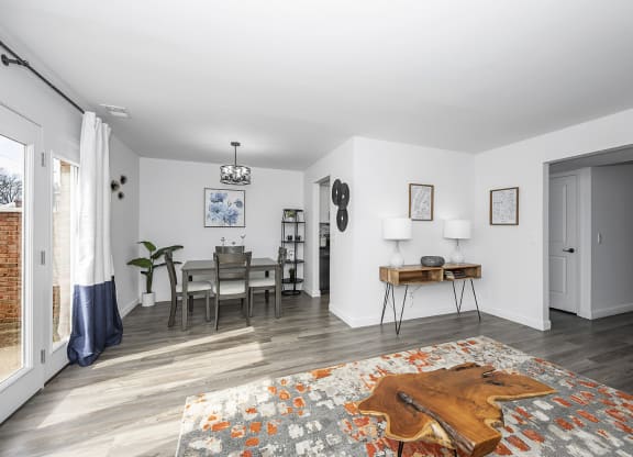 Living Room With Dining Area at Galbraith Pointe Apartments and Townhomes*, Cincinnati, Ohio
