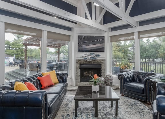 Clubhouse interior with sitting space at Harpers Point Apartments, Cincinnati, 45249
