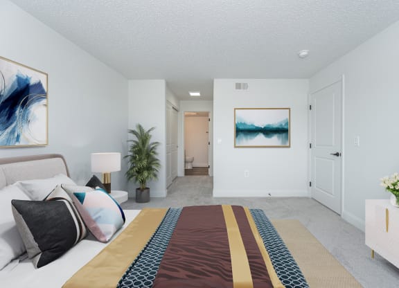 Bedroom With Bathroom View at Honey Creek, Indiana