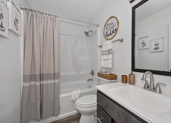 Bright Bathroom at Ivy Hills Living Spaces, Ohio