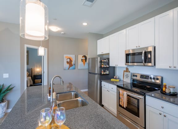 Kitchen View at Liberty Flats Apartments, Ohio