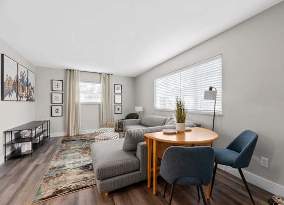Living room with a Window at The Rand Apartments, Columbus