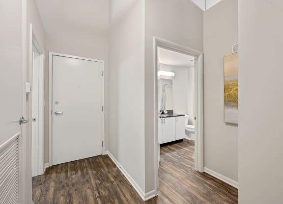 Bedroom with closet at The Lofts at Shillito Place, Cincinnati, OH, 45202