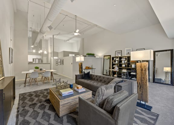 Dining table at The Lofts at Shillito Place, Cincinnati