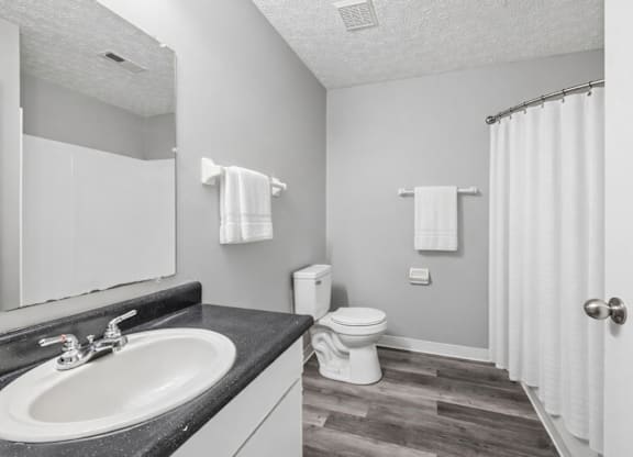 bathroom with white towel at Timbercreek Apts, Columbus, 43207