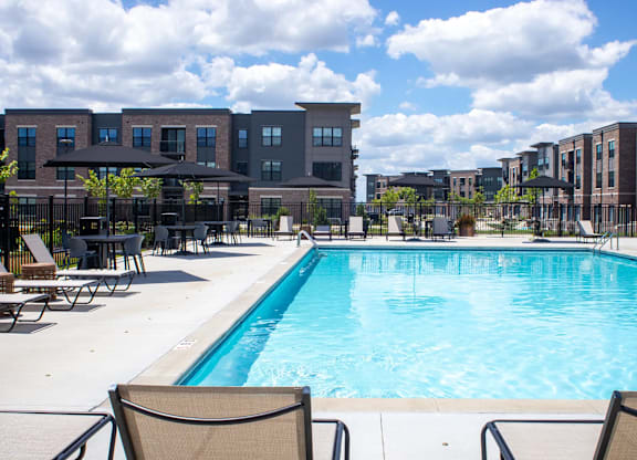 Residential Swimming Pool at Liberty Flats Apartments, Ohio