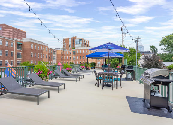 Outdoor Grill And Patio at Roebling Row, Covington, Kentucky