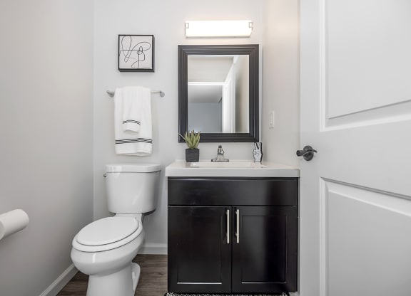Bathroom interior at SoDel, Kettering, Ohio