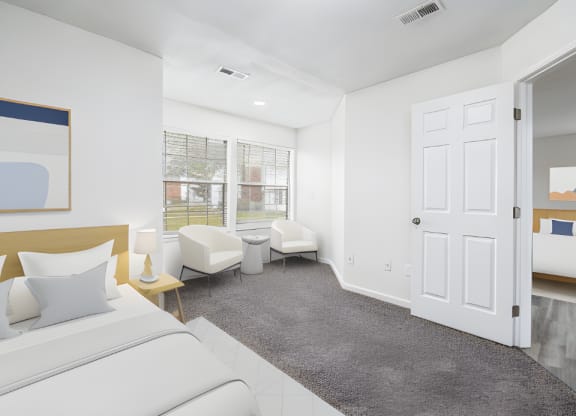 Bedroom area at The Berryessa Apartments, Ohio
